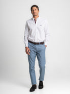 Regular Fit White Poplin Shirt Mr. Blue