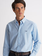 Mr. Blue Regular Fit Oxford Blue Shirt