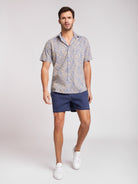 Camisa Regular Fit Linho Azul Mr. Blue