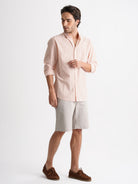 Regular Fit Seersucker Orange Mr. Blue Shirt