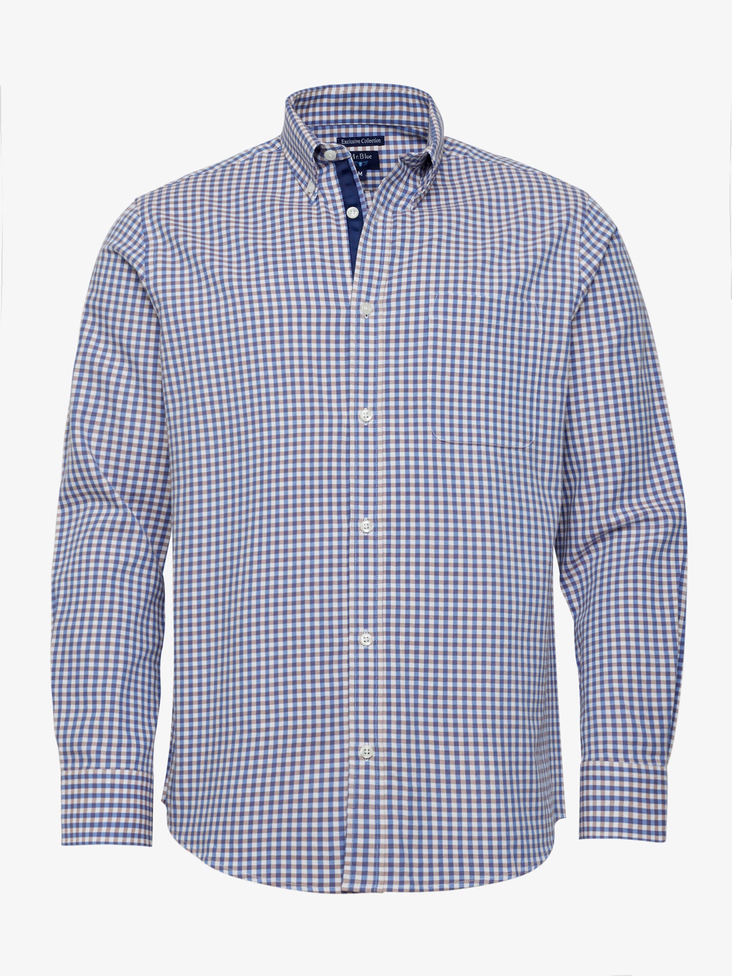 Camisa Regular Fit Twill Azul Mr. Blue