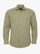 Camisa Slim Fit Linho Verde Mr. Blue