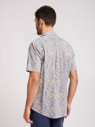 Camisa Regular Fit Linho Azul Mr. Blue