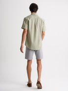 Mr. Blue Green Linen Regular Fit Shirt